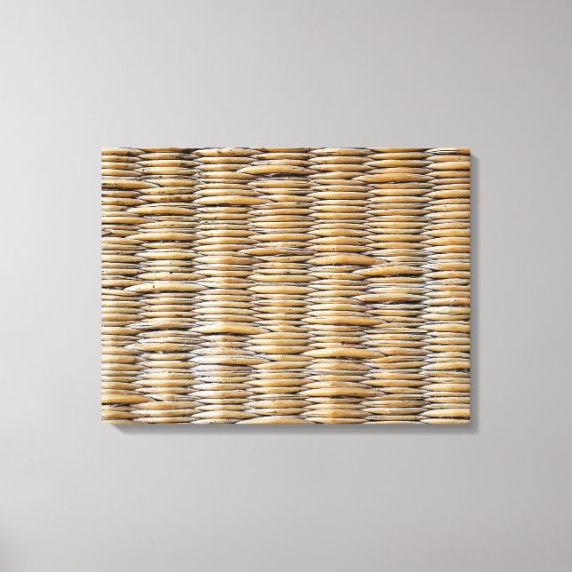 Basket Weave Macro Canvas Print (Front)