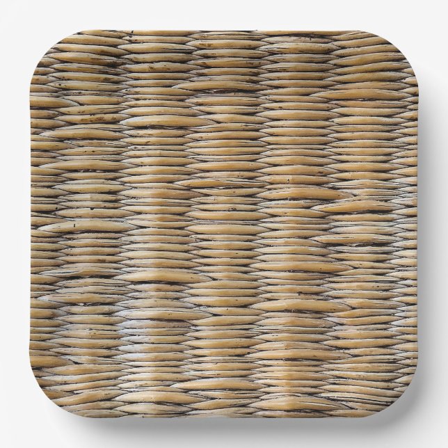 Basket Weave Macro Paper Plate (Front)