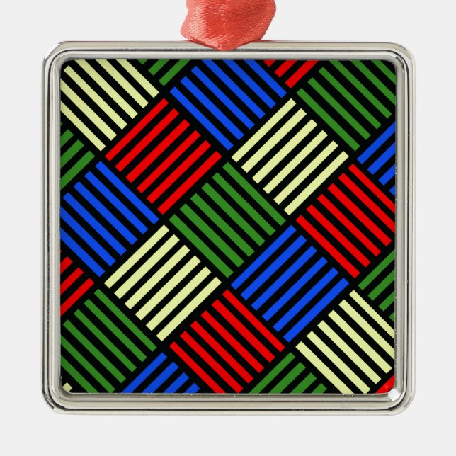 Basket Weave Metal Ornament (Front)
