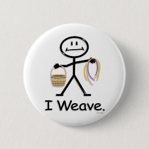 Basket Weaving 2 Inch Round Button