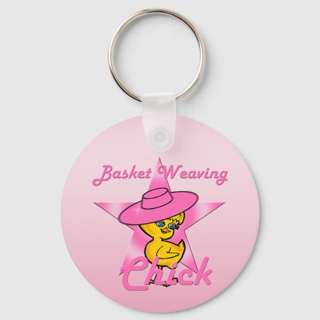 Basket Weaving Chick #8 Keychain (Front)