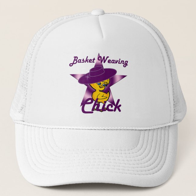Basket Weaving chick #9 Trucker Hat (Front)