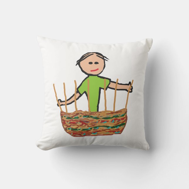 Basket Weaving Throw Pillow (Front)