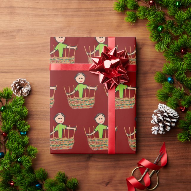 Basket Weaving Wrapping Paper (Holiday Gift)