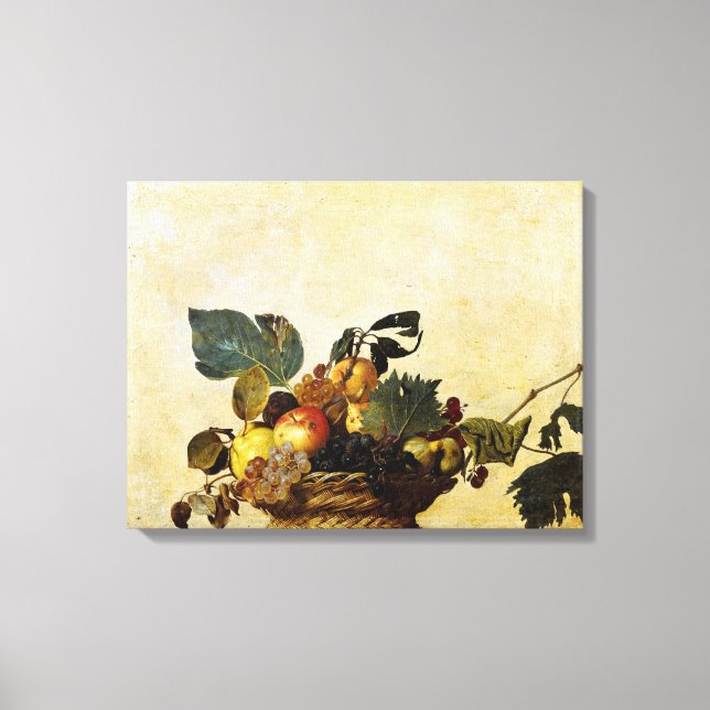 Basket with Fruit, Caravaggio Canvas Print (Front)