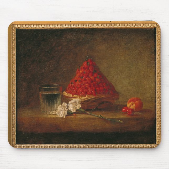 Basket with Wild Strawberries, c.1761 Mouse Pad (Front)
