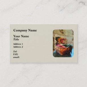 Basket With Yarn and Tapestry Business Card