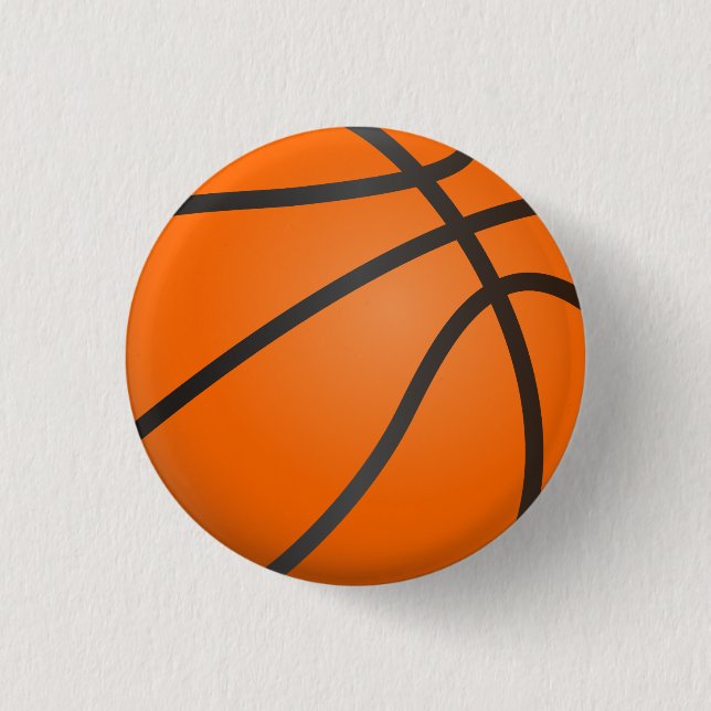 Basketbal, balsport, team sport. 1 inch round button (Front)