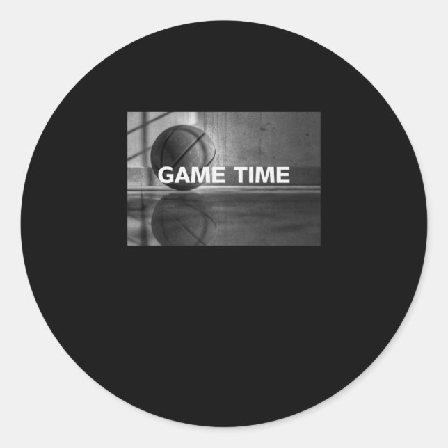 Basketball3  classic round sticker (Front)