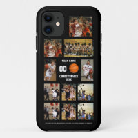 Basketball 11 Photo Collage personalized black
