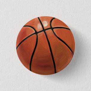 Basketball 1 Inch Round Button