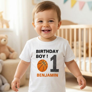 Basketball 1st Birthday Party Baby T-Shirt