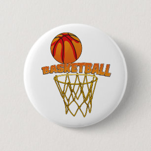 Basketball 2 Inch Round Button