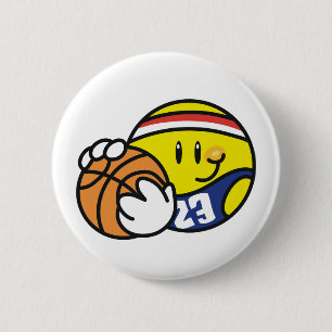 Basketball 2 Inch Round Button