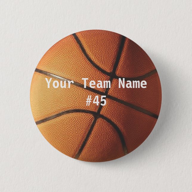 Basketball 2 Inch Round Button (Front)