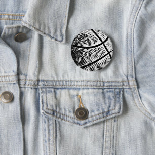 Basketball 2 Inch Round Button