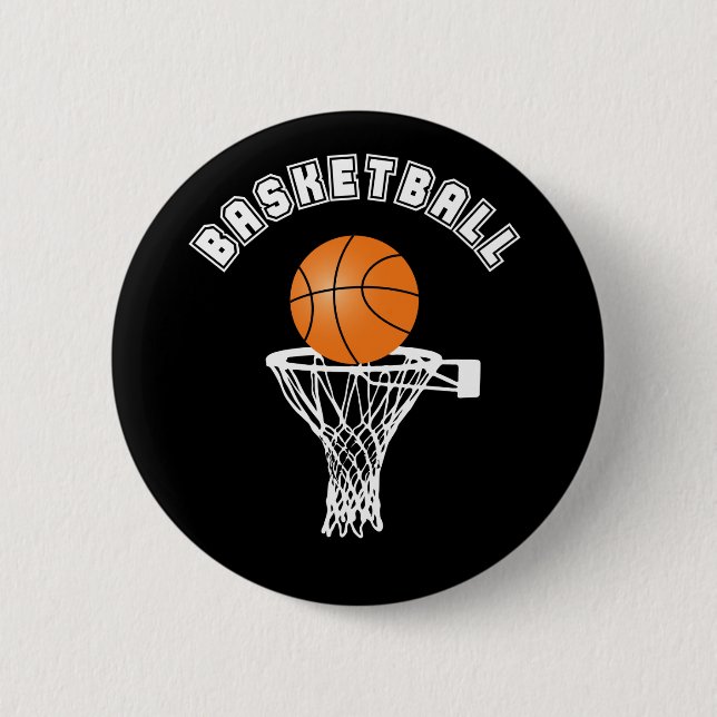 Basketball 2 Inch Round Button (Front)