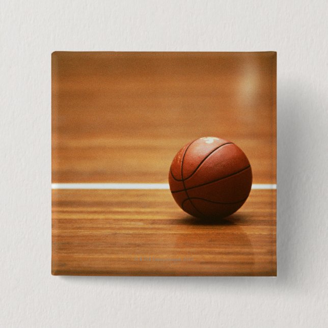 Basketball 2 Inch Square Button (Front)