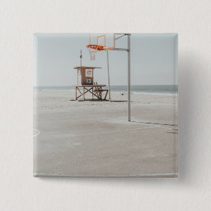 Basketball 2 Inch Square Button