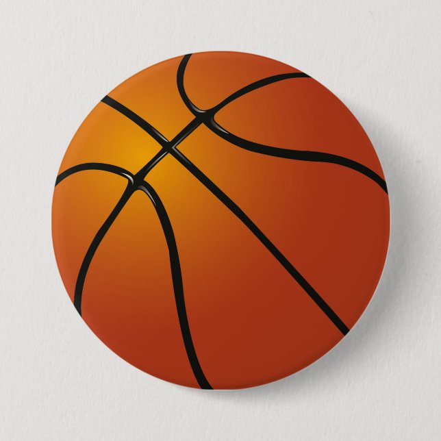 Basketball 3 Inch Round Button (Front)