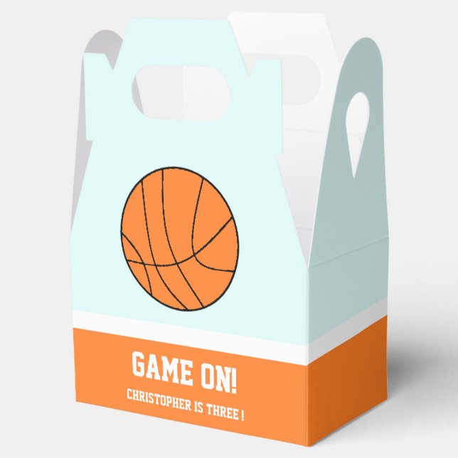 Basketball 3rd Birthday Favor Box (Opened)