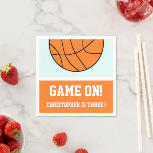 Basketball 3rd Birthday Napkin