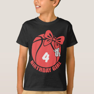 Basketball 4th Birthday Basketball Player  T-Shirt