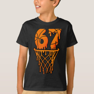 Basketball 67 Meme Funny Six Seven Gen Alpha Drip  T-Shirt