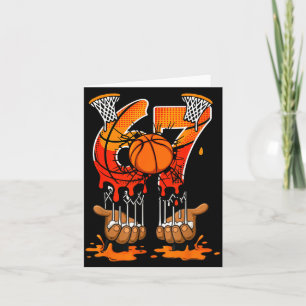 Basketball 67 Six Seven 6 7 Boys Funny Gen Alpha M Card