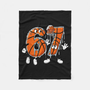 Basketball 67 Six Seven Cool Meme 6 7 Funny Drip N Fleece Blanket