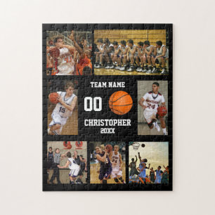 Basketball 7 Team Photo Collage Jigsaw Puzzle