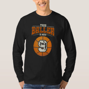 Basketball 9th Birthday Girl Boy Bball 9 Years Ol T-Shirt