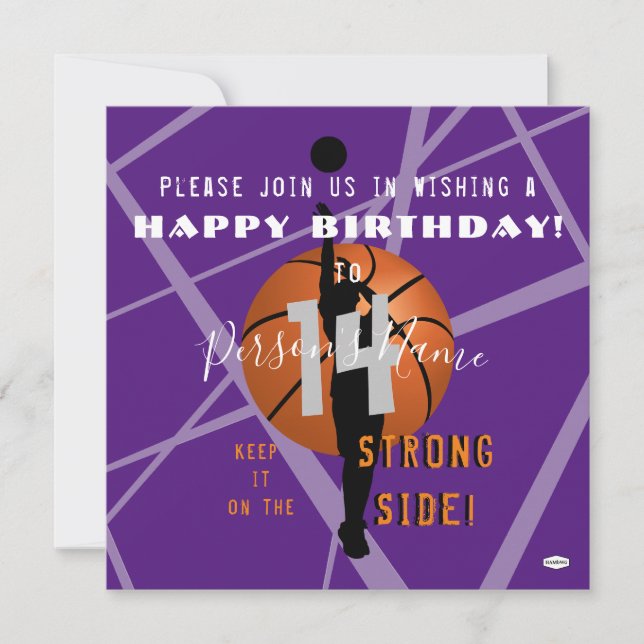 Basketball à thème Anniversaire Invitation HAMbWG (Devant)