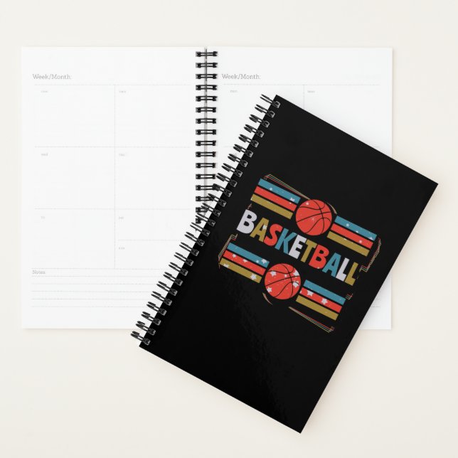 Basketball Abstract Word Art - Minimalist Planner (Display)