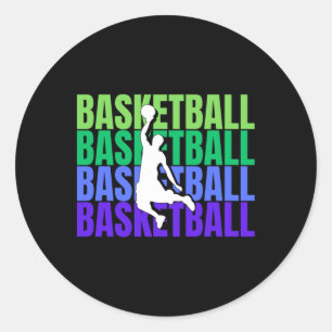 Basketball Active  Classic Round Sticker