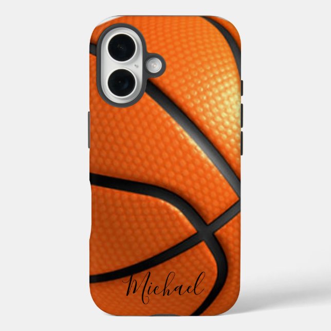 Basketball Add Your Name Customizable Case-Mate iPhone Case (Back)