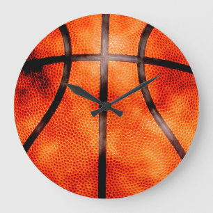 Basketball All Day Grunge Style Large Clock