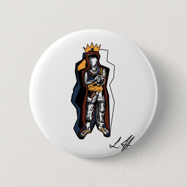 Basketball Allstar 2 Inch Round Button (Front)