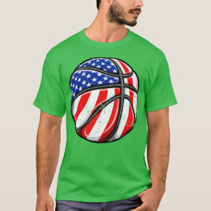Basketball American Flag 4th of July T Kids Boys G T-Shirt
