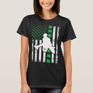 Basketball American Flag St Patricks Day Vintage I T-Shirt
