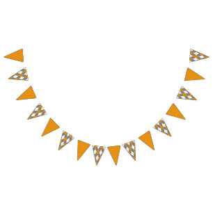 Basketball and Argyle Pattern Bunting Flags