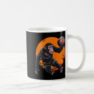 Basketball Animal Art Basketball Lover Monkey Draw Coffee Mug