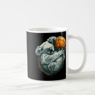 Basketball Animal Art Drawing Koala Basketball Pla Coffee Mug