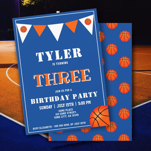 Basketball Anniversaire Invitation Garçon 3e anniv (Créateur téléchargé)