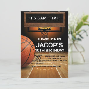 Basketball Any Age Birthday Invitation