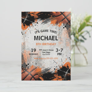 Basketball Any Age Birthday Invitation