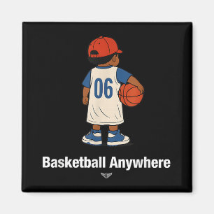 Basketball Anywhere Illustration Novelty Graphic D Magnet