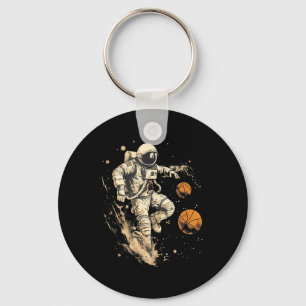 Basketball Artwork Astronaut Bball Player Splash D Keychain