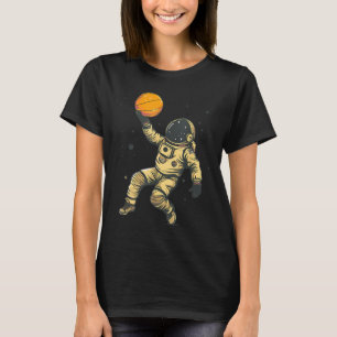 Basketball Artwork Basketball Lover Astronaut Bbal T-Shirt