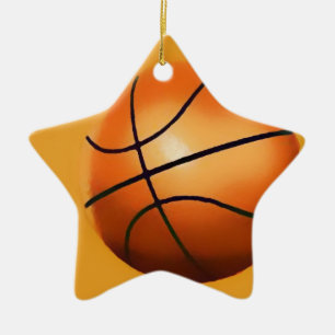 Basketball Artwork Ceramic Ornament